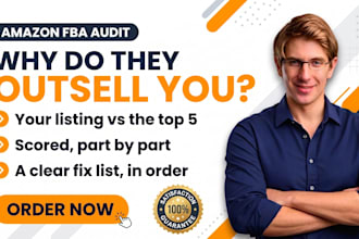 do an amazon listing audit with competitor analysis and SEO fix plan