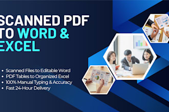 convert scanned PDF, images or messy documents to word and excel