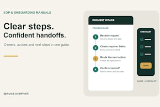 write a clear step by step work guide and onboarding checklist