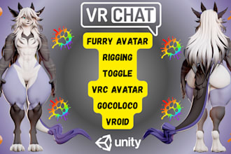 3d vrchat avatar furry avatar vrc avatar vroid vtuber rigging second life avatar