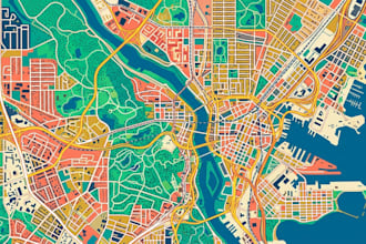 do urban location map city map street map neighborhood map vector illustration