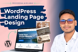 design one page website, home page and elementor landing page