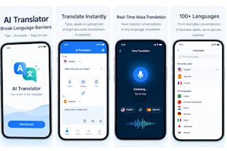 create ai translator app screenshots for app store listings