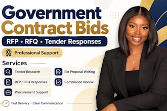write government contract bid rfp rfq and tender proposals