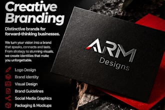 design a unique logo, brand identity, branding kits, and creative branding