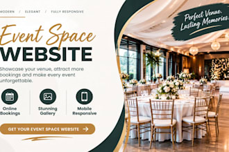 event venue website, event space website venue rental website event hall website