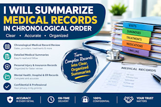 summarize medical records in chronological order