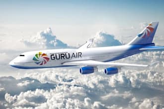 create a realistic 3d airplane model for games, animation and rendering