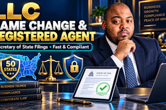 change the registered agent address and llc name change with secretary state