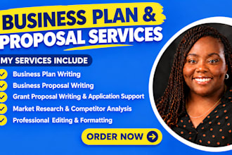 write a detailed business plan, proposals, business plan writer, grants
