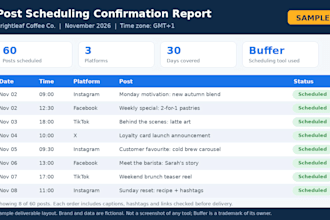 schedule social media posts using buffer, hootsuite, publer