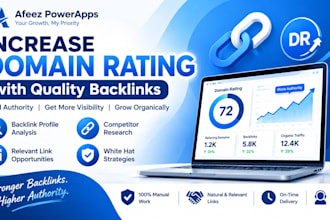 increase domain rating with quality backlinks and white hat link building