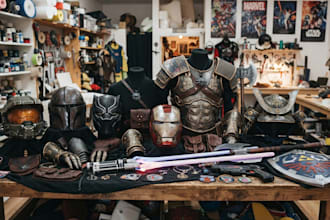 3d print and paint custom cosplay masks, helmets, armor and props
