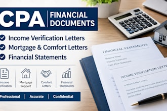 write a CPA income verification letter for your mortgage
