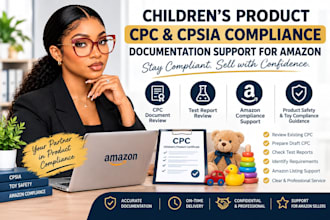 help prepare CPC certificates and cpsia compliance documents for amazon