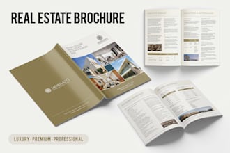 design a luxury real estate brochure and property portfolio