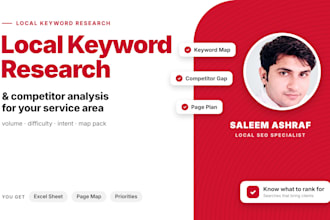 do local seo keyword research and competitor analysis for your service area