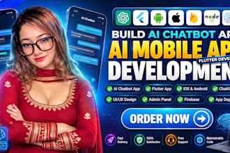build ai mobile app development, ai chatbot app with chatgpt, flutter developer