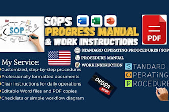 write professional sops, process manuals and work instructions