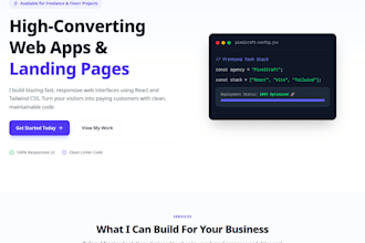 build responsive landing page or web app