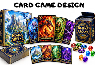 design custom playing cards, trading card game and unique card game art