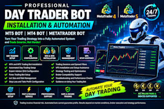 install and automate daytrader mt5 bot, mt4 bot, metatrader bot