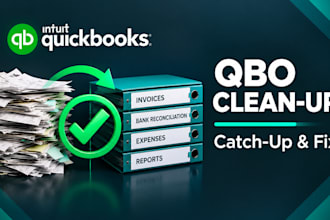 do quickbooks online cleanup and  catchup bookkeeping