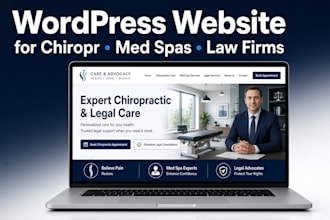 design chiropractors, physical therapy, dermatology med spas, veterinary website