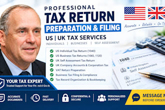 do US UK tax return preparation business tax filing corporation tax cpa letter