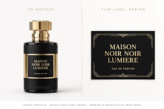 do luxury cosmetic label design skincare perfume beauty product