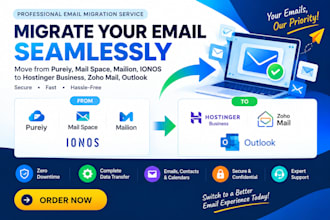 migrate pureiy mail space mail ionos to hostinger business zoho mail outlook