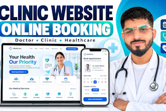 design a clinic and doctor website with online appointment booking