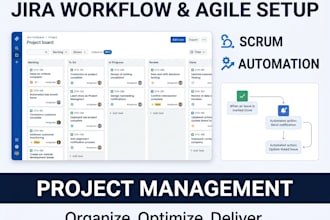 agile project manager to fix and optimize jira workflows for saas, IT businesses