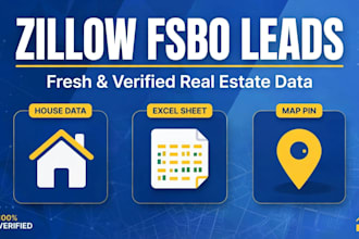 do zillow property research, fsbo and foreclosure leads data entry