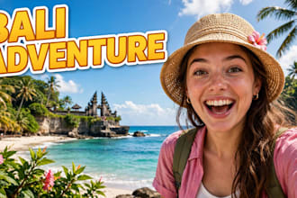 design eye catching aesthetic travel vlog youtube thumbnails