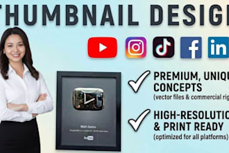 design high CTR gaming and crypto youtube thumbnails