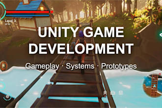 develop unity gameplay mechanics, systems and prototypes in cs