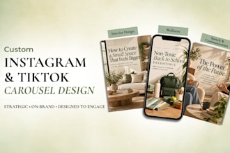 design custom instagram and tiktok carousel posts