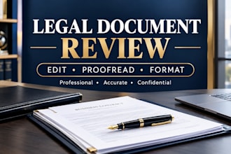 review, proofread, and edit your contracts and legal documents