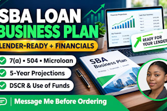 write a lender ready sba loan business plan with financials