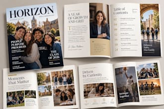 design professional college, annual and alumni magazines