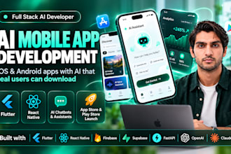 do ai mobile app development, ai app developer, react native and flutter app