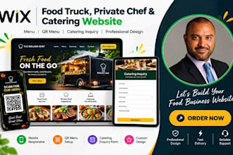 build wix private chef website wix  food truck website wix catering inquiry site