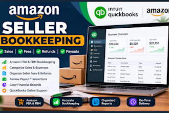 manage amazon seller bookkeeping and quickbooks accounting records