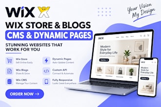 build wix cms dynamic pages online store and members area website development