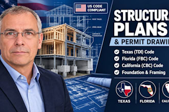 draft structural plans for texas, florida, and california city permits