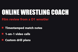 be your online wrestling coach with film review from a d1 wrestler