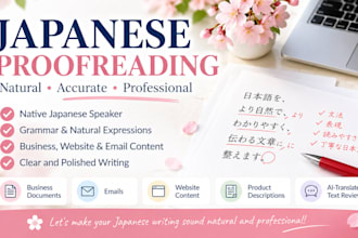 proofread and polish your japanese text