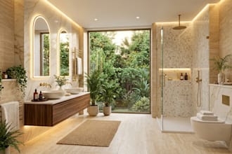 do 3d interior design for kitchen, bathroom, bedroom, living room, 3d rendering