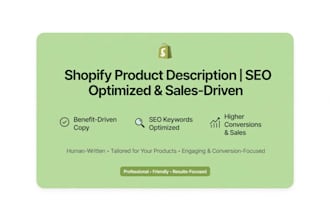 write shopify product descriptions
